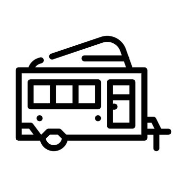 yükselen tavan karavan çizgisi ikon vektör çizimi