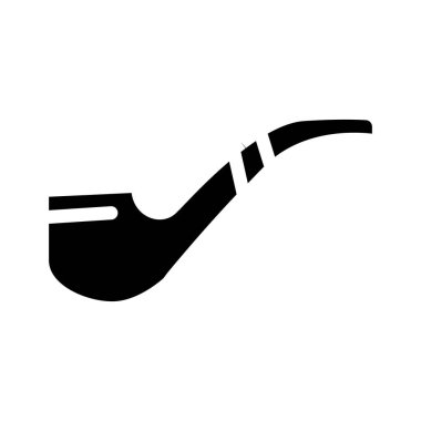 tüten pipo glyph simgesi vektör illüstrasyonu siyah