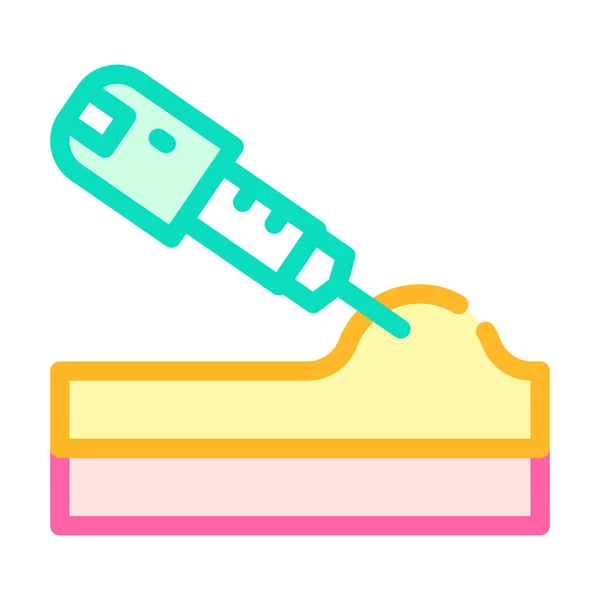 Inyección de insulina color icono vector ilustración color — Vector de stock