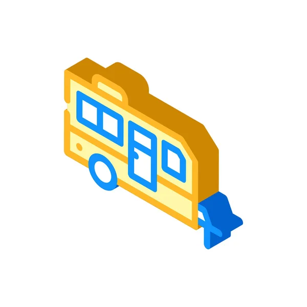 House on wheels isometric icon vector illustration — Stock Vector