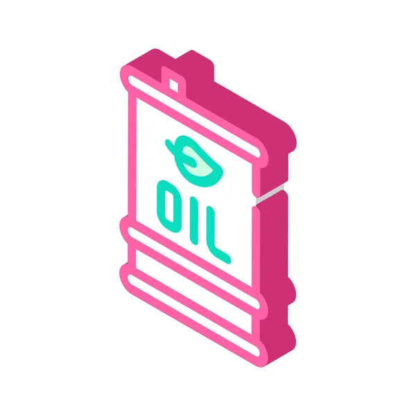 Barril de óleo ícone isométrico vetor ilustração cor —  Vetores de Stock