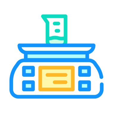 Aşı renk ikonu çizimi için elektronik ölçek