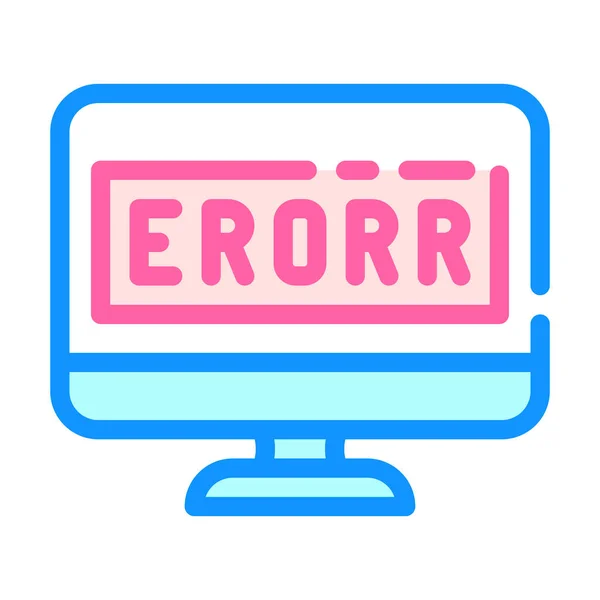 Error sistema operativo icono de color vector ilustración — Vector de stock