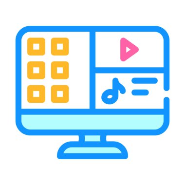 ortam dosyaları işletim sistemi renk vektör illüstrasyonu