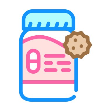 İlaçlar ilaç alerjisi renk ikonu illüstrasyonuName