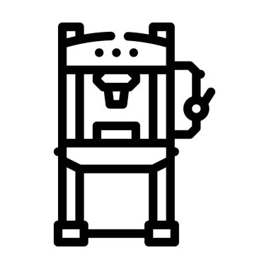 Hidrolik baskı hattı ikon vektör çizimi düzlüğü