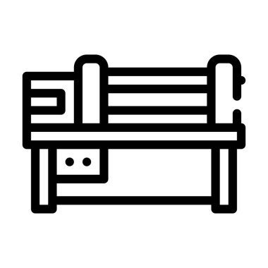 yuvarlanan makine hattı simgesi vektör çizimi düz