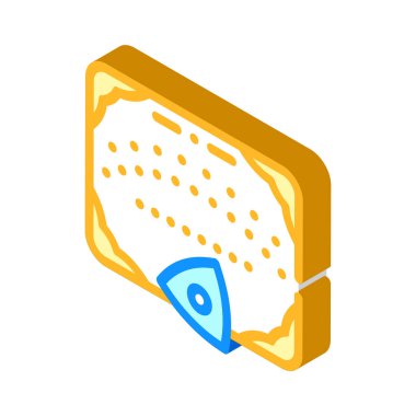 Ruh izometrik ikon vektör illüstrasyonu ile iletişim için ouija tahtası