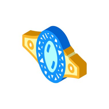 Sihirli elmas izometrik ikon vektör illüstrasyonlu halka