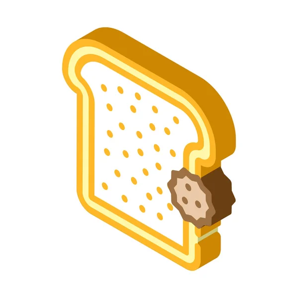 Brot Allergie isometrische Symbol Vektor Illustration Farbe — Stockvektor