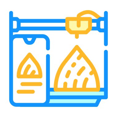 mobil kontrol 3d yazıcı renk vektör illüstrasyonu