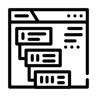 Çağrı merkezi çizgi vektör illüstrasyonunun iletişim operatörünün aşamaları