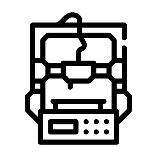 Illustrazione vettoriale icona linea stampante 3d entry level — Vettoriale Stock