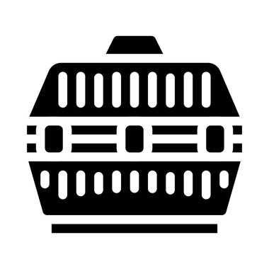 Ulaşım için kafes evcil hayvan sembolü vektör illüstrasyonu