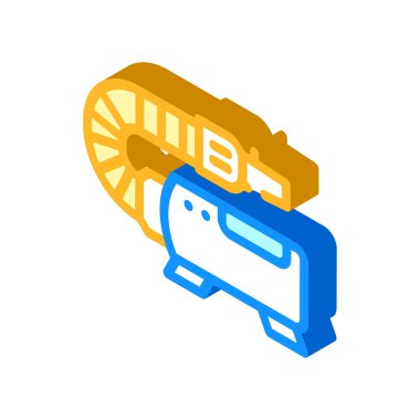 vakum tımarcısı izometrik ikon vektör çizim rengi