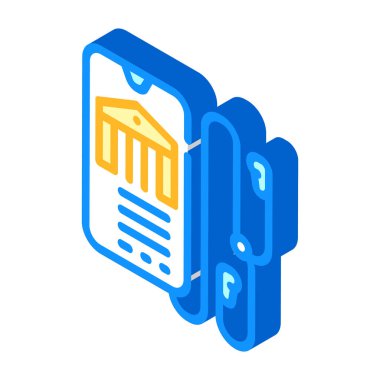 ses rehberi müzesi izometrik ikon vektör çizimi