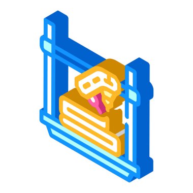 uv flash kaynaştırılmış yazıcı izometrik ikon vektör çizimi