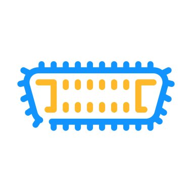 süpürge başlığı renk ikonu vektör illüstrasyonu düz