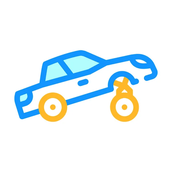 Car rapper color icon vector illustration flat — Stock Vector