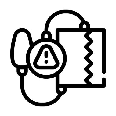 yüksek tansiyon çizgisi ikon vektör çizimi