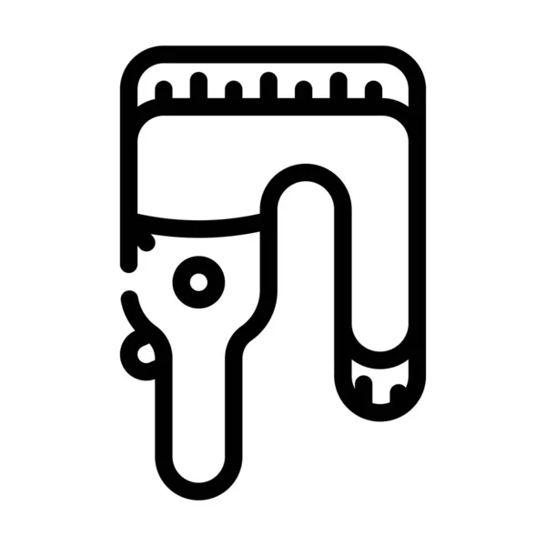 Cuerpo cinta métrica línea icono vector ilustración — Vector de stock