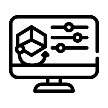 katmanlar sanal gerçeklik çizgisi vektör çizimi