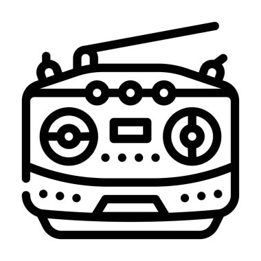 Kontrol paneli çizgi simgesi vektör çizimi düz