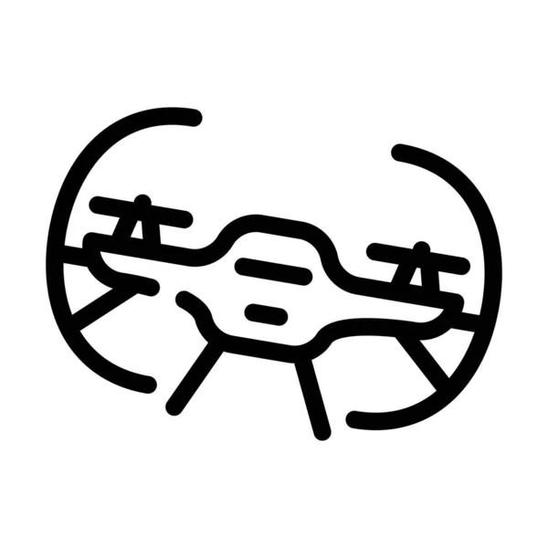 Quadcopter vuelo juguete línea icono vector ilustración — Archivo Imágenes Vectoriales