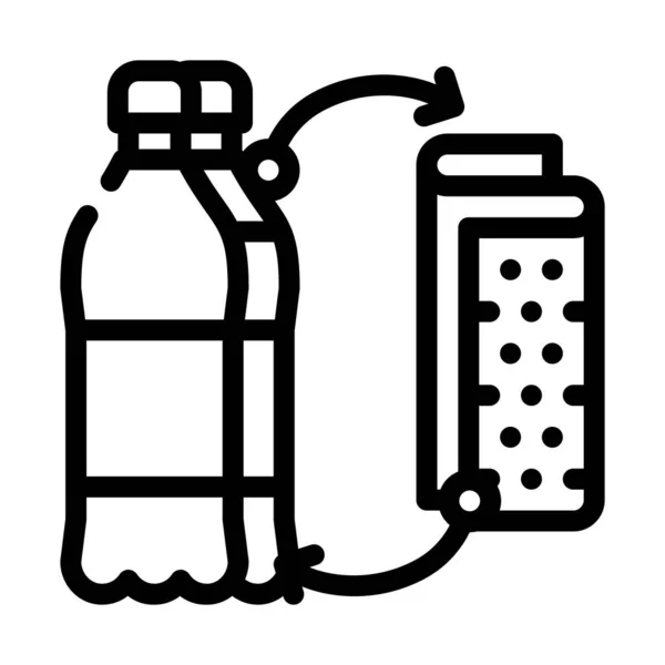 Illustration vectorielle d'icône de ligne de recyclage et de réutilisation — Image vectorielle
