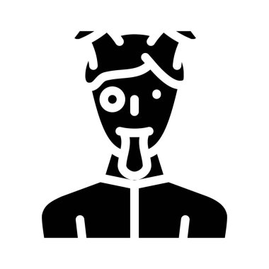 3d doku glifin vektör illüstrasyonu düz