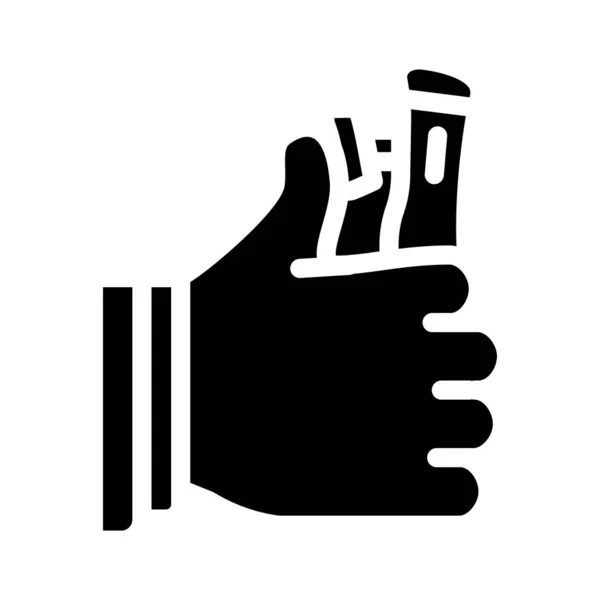 Contrôle de la circulation glyphe icône vectoriel illustration plat — Image vectorielle