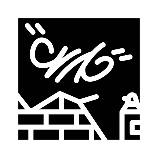 Graffiti na ikonu nástěnného glyfu — Stockový vektor