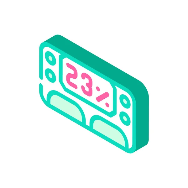 ( 영어 ) digital body fat meter isometric icon vector illustration — 스톡 벡터