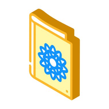 çocuklar için izometrik ikon vektör illüstrasyonu renklendirmesi