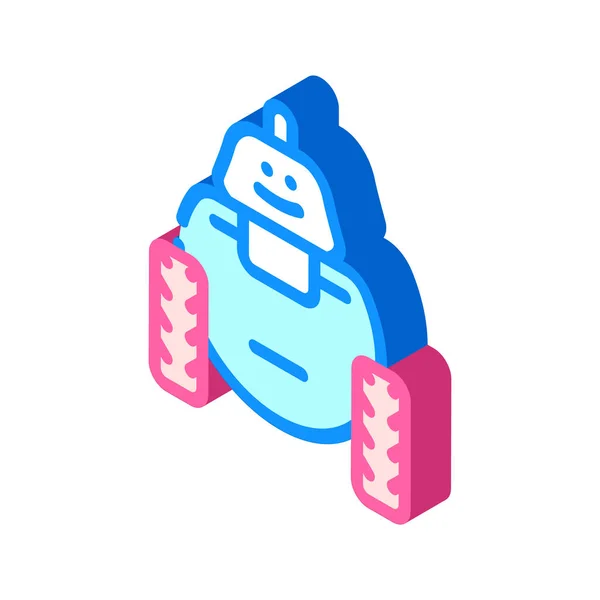 로봇 장난감 isometric icon vector illustration flat — 스톡 벡터