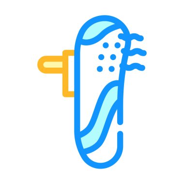 Soket renk ikonu vektör illüstrasyonundan mini temizleyici hava filtresiName