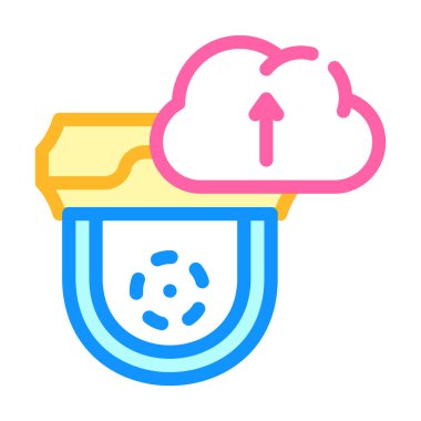 Video kamera renk vektörü illüstrasyonu için bulut servisi