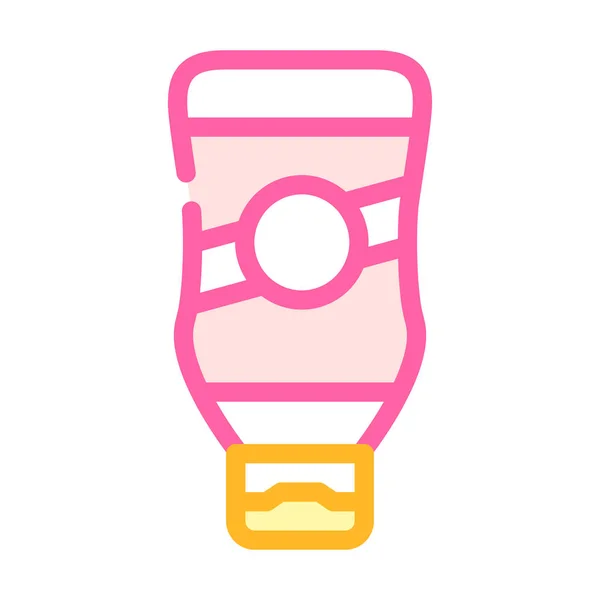 Кетчуп пляшка кольору значок Векторна ілюстрація плоска — стоковий вектор