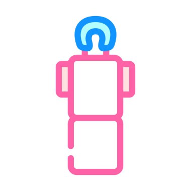 Masaj masası renk ikonu vektör çizimi düz