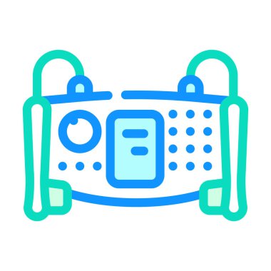 ultrason terapi aparatı renk ikonu çizimi