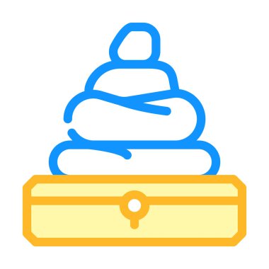 Rahatlamak için taş masaj rengi vektör çizimi