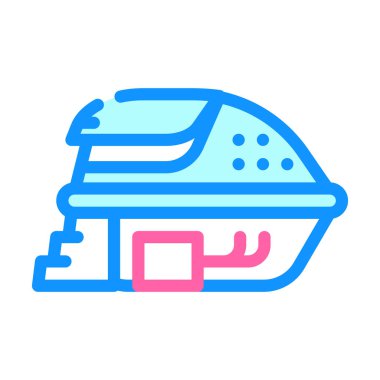 Yoksunluk odası, yüzen kapsül renk ikonu vektör illüstrasyonu