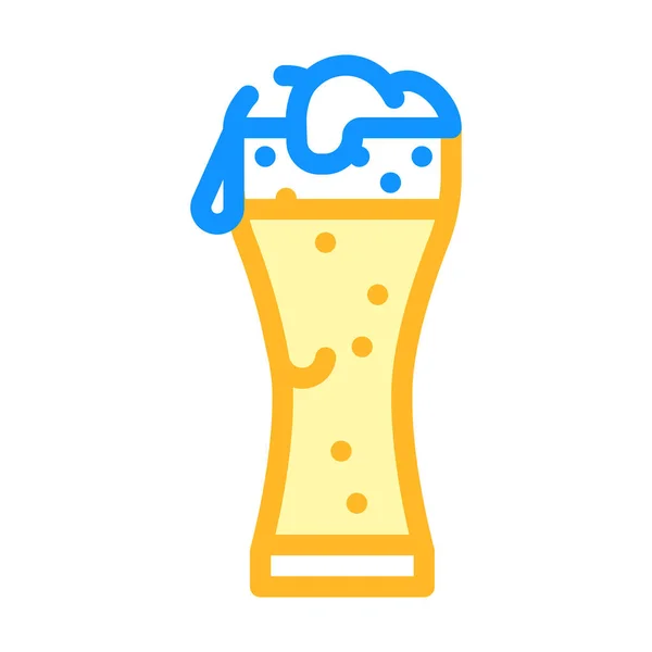 Bier-Drink zum Entspannen Farb-Symbol-Vektor-Illustration — Stockvektor