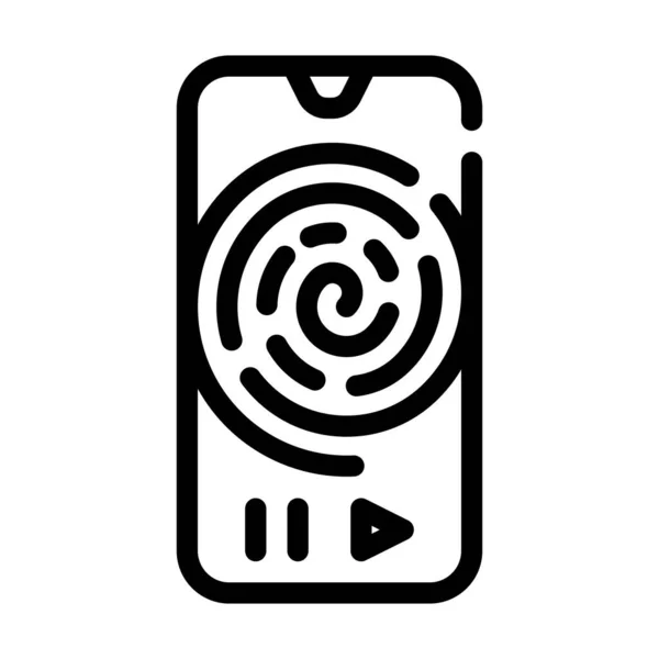 Entspannung Telefon App Linie Symbol Vektor Illustration — Stockvektor