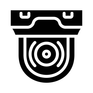 Güvenlik aygıtı video kamera sembolü vektör illüstrasyonuName