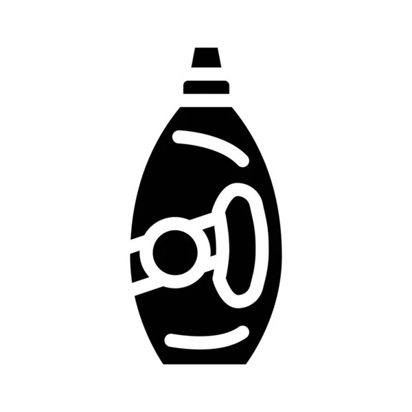 Flüssigwaschseife Flasche Glyphen Symbol Vektor Illustration — Stockvektor