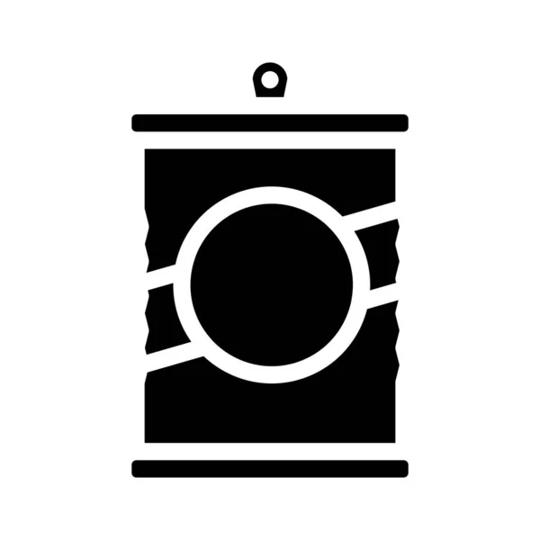 Behälter bewahren Glyphen-Symbol-Vektor-Abbildung flach — Stockvektor
