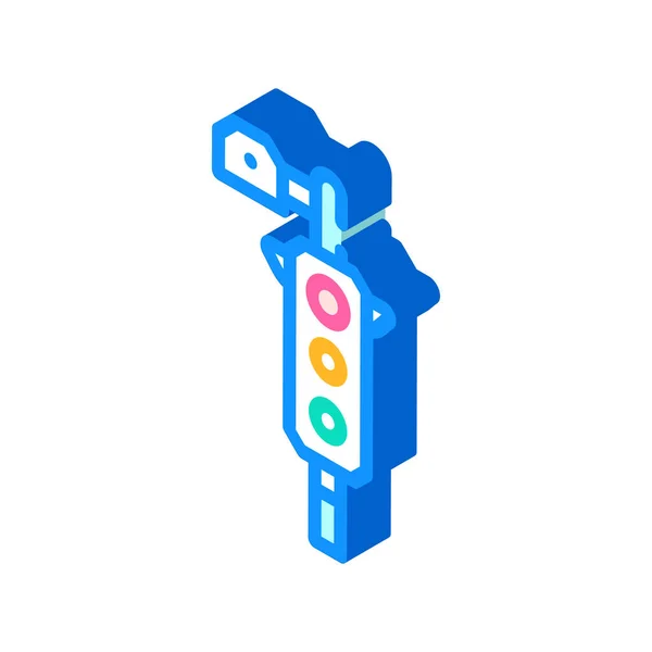 ( 영어 ) traffic camera isometric icon illustration color — 스톡 벡터