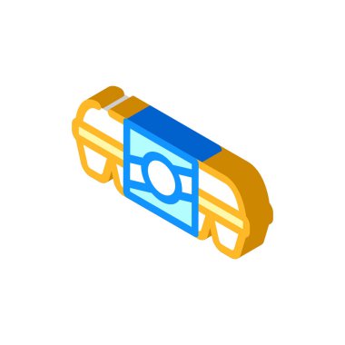 yumurta paketi izometrik ikon vektör illüstrasyon rengi