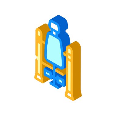 Ters çevrilebilir tablo izometrik vektör illüstrasyon rengi